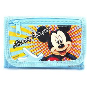 Disney Mickey Mouse Light Blue Trifold Wallet
