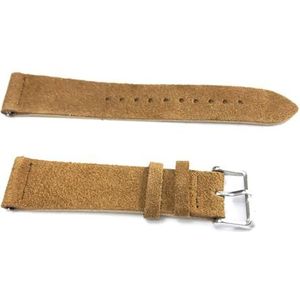 Vervanging Verstelbaar Horlogebandje Leren horlogebanden 18-24 mm Suède vervangende horlogeband (Size : Camel)