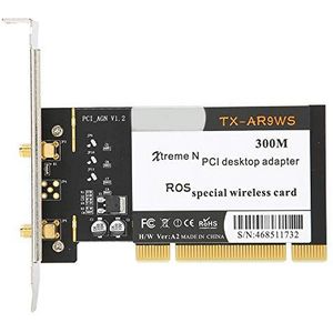 PCIe WiFi-kaart AR9223 2.4G PCI Express-adapter 802.11 b/g/n 300 Mbps PCI-E netwerkkaart met antennes voor desktopcomputer, ondersteunt voor WinXP