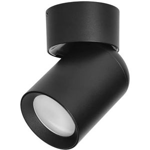 Miratic Wand- en Plafondarmatuur GU10 Ceiling Light 12W IP20 Formele Toon Plafondlicht Plafondlamp voor Woonkamer Slaapkamer Keuken en Meer (Opbouw rond - Zwart)