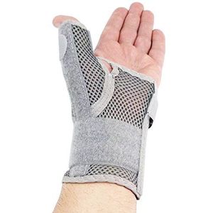 LTG Pro® duim & pols universele ondersteuning ademende Mesh Brace Splint artritis stabilisator Eén maat Grijs