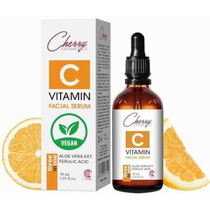 Veganistisch vitamine C-serum voor het gezicht, hooggedoseerd anti-aging glow-serum tegen pigmentvlekken en rimpels, met hyaluronzuur voor het verwijderen van ouderdomsvlekken, puistjes en donkere