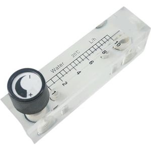 1-10L/h LZM-6T Acryl Panel Water Vloeibare Debietmeter Rotameter met Controleklep Push in 8mm OD Buis