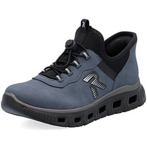 RRieker - Ready2GO - Slip-on Sneakers - Blauw/Zwart - Instapschoen - Vrijetijdssneaker met Snelsluiting