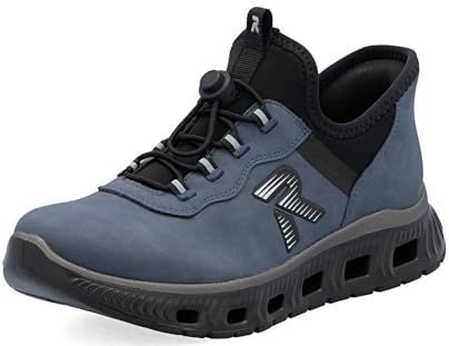 RRieker - Ready2GO - Slip-on Sneakers - Blauw/Zwart - Instapschoen - Vrijetijdssneaker met Snelsluiting