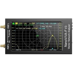 Antenne-analysator, 4,3 inch NanoVNA-FV3 vectornetwerkanalysator 1 MHz-6 GHz HF VHF UHF VNA-antenne LCD, voor netwerkkabeldiagnostiek