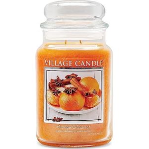 Village Candle Apotheker-geurkaars in glas, sinaasappel kaneel, groot, 602 ml