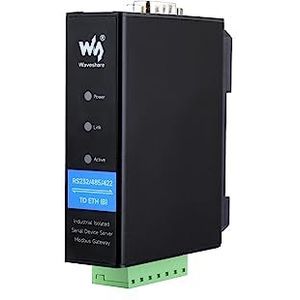 RS232/RS485/RS422 to RJ45 Ethernet Converter Module, Industrial Rail-mount Isolated Serial Server,TCP/IP to Serial Module,10 / 100M Auto-negotiation RJ45 Connector