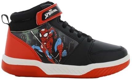 Spiderman Knipperschoenen voor jongens van 2 tot 8 jaar, lage lichtgevende schoenen met licht voor kinderen, grappige Marvel led-gymschoenen voor jongens met klittenbandsluiting, ideaal voor school en