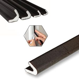 Deurspleet afdichtstrip, V-vorm zelfklevende weerstrip deurframe/raamframe, installatieverzegelingen voor kaartsleuven, PU-schuimstrip, weerafdichting, deurisolatie, anti-botsing, geluiddicht (6 m,