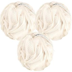 MainBasics Zeewier Bad Douche Loofah Sponge Poef Body Scrubber Exfoliator (Set van 3)