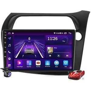 Android 15.0 Radio 2 Din Auto Stereo met 4G 5G WiFi DSP SWC Carplay voor H-onda CIVIC MK8 2005-2011 GPS Navigatie 9'' MP5 Multimedia Video Player FM BT Ontvanger,Rhd,M150S~2/64GB