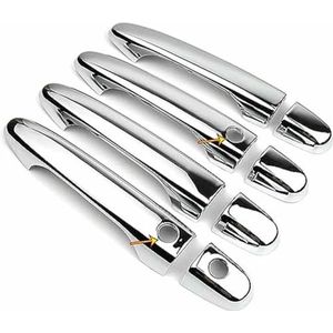 Voor Civic 2012 2013 2014 2015 2016 Chrome Carbon Fiber Auto Deurgreephoezen Trim Styling Accessoires Auto Deurgreephoes