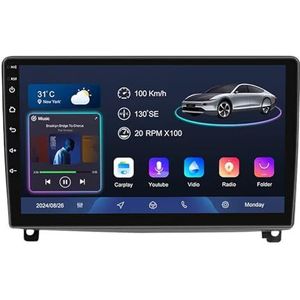 Android 14 9 Inch Touchscreen Autoradio 2 Din voor Peugeot 407 2004-2011 met CarPlay & Android Auto Stuurbediening GPS Navigatie AHD Backup Camera Bluetooth (YS20 (4+32G))