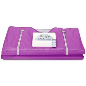 Verbeterde saunadeken, 2 zones FIR digita Oxford saunaverwarmingsdeken, gewichtsverlies body shaper detox-therapie anti-aging schoonheid Voor ontspanning(Purple)
