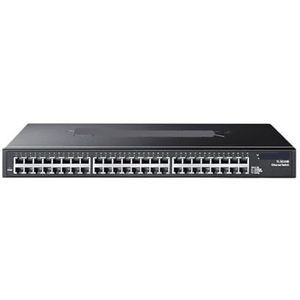 48-poorts Gigabit Ethernet-switch netwerkhub 1000 m internet splitter plug and play automatische MDI/MDIX-rackmontage TL-SG1048 (kleur: EU-adapter)