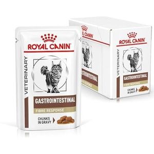 Royal Canin Gastro Intestinal Fibre Response, 12 x 85 g, volledig dieetvoer voor volwassen katten, voor katten met chronische constipatie of soortgelijke maag-darmproblemen
