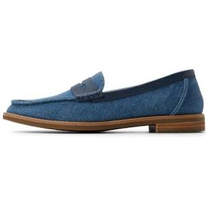 Sperry Seaport Penny Loafer voor dames, Denim, 42 EU, Denim, 42 EU