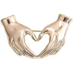 Hart speld - Mode broches sieraden | Creatieve retro-stijl hands-to-heart broche voor meisjesfeest, sweaterjasaccessoires Itrimaka