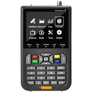 Digitale satellietzoeker V8 Finder2 + Tas Satellietzoekermeter DVB-S/S2/S2X 1080P 3,5 inch High Definition TFT LCD-scherm H.264 WS-6933 voor het aanpassen van de satelliet-tv-schotel