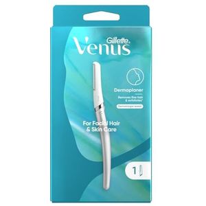 Venus voor gezichtshaar en huid, exfoliërende dermaplaner starterskit met 1 mesvulling