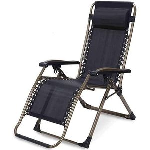 GEIRONV Outdoor Fauteuil, Outdoor Picknick Tuinen Stoel met Verstelbaar Kussen Antislip Voeten Vrijetijdsvouwbare Ligstoel Fauteuils