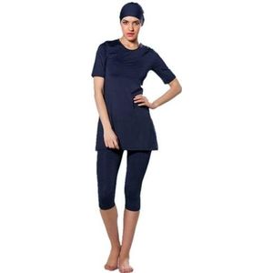 TianMai 2019 Nieuwe moslimzwemkleding met korte mouwen voor islamitische vrouwen, bescheiden zwempak strandkleding boerkini dameszwempak voor vrouwen met uitslag