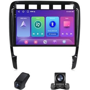 Android 13 Autoradio geldt voor Porsche Cayenne I 1 9PA 2002-2010 9 inch Touchscreen Autoradio met Wireless Carplay Android Auto Navi GPS Bluetooth RDS Radio+Telecamera Achterkant(NF-1)