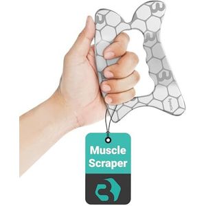 Bynatic Roestvrijstalen spierschraper - metalen Gua Sha-tool voor fasciamassage en myofasciale release - Schraapmes voor littekenweefsel - IASTM-spierhersteltherapie - chiropractie aanpassen