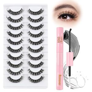 Kattenwimpers Volume 3Strip Pluizige Handgemaakte Herbruikbare D Curl Valse Wimpers