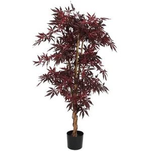 Mica Decorations Kunstplant Japanse esdoorn glad rood in pot - hoogte 150 x Ø 80 cm - kunstplant zeer realistisch