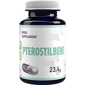 Hepatica Pterostilbeen 100 mg | 90 veganistische capsules | Hoge sterkte antioxidant en cellulaire gezondheidsondersteuning | Bevordert hersenen, hart en levensduur | 3rd Party Lab Getest