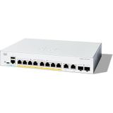 Cisco Catalyst 1300-8FP-2G - Switch - L3 - Managed - 8 x 10/100/1000 (PoE+) + 2 x combo Gigabit SFP/RJ-45 - rack-mountab