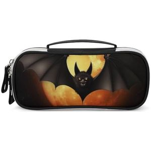 LYHVSFZQ Make-up tas make-up organizer reizen Halloween vleermuis bedrukte make-up tas met dubbele rits handgrepen cosmetische tas, stijl, één maat, make-up tas, Stijl, Eén maat, Make-up Tas