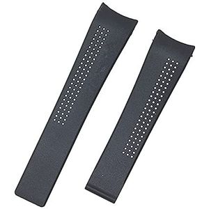 20 mm 22mm rubberen siliconen sporteditie horlogeband geschikt for Tag Heuer Serie Mannen Band Watch Strap Ademend Pols Armband Belt F1 (Color : Without Clasp, Size : 22mm)