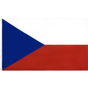 Tsjechische vlag duurzame Tsjechische Republiek vlag heldere kleur Tsjechië nationale vlag polyester vlag met messing doorvoertules