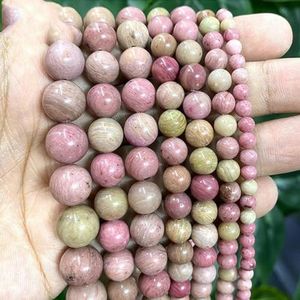 Natuursteen kralen Jaspers Amazoniet Turkoois Agaat Ronde kralen voor sieraden maken Diy armband oorbellen 4/6/8/10/12mm-Rood Rhodoniet-10mm-ongeveer 36st