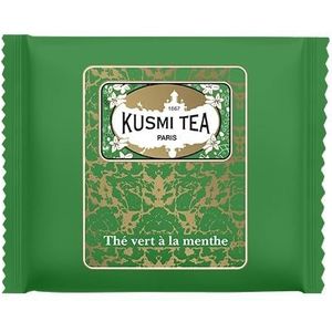 KUSMI TEA - SPEARMINT GREEN THEE BIO - Doos met omhulde theezakjes (50)