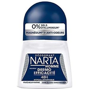 Narta Heren-deodorant dermo werkzaamheid 48 uur, hypoallergeen, frisse marine, roll-on, 50 ml (4 stuks)