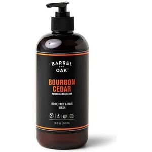 Olivina Men Hair, Face & Body All-in-One Wash, Bourbon Cedar, 40 ml.