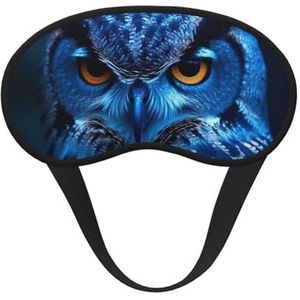 Blauw Uil Slaapmasker Zacht Comfortabel Oogmasker met Verstelbare Riem Verduisterende Oogslaap Schaduw Cover voor Vrouwen Meisjes Mannen Reizen Yoga Dutje Shift Werk