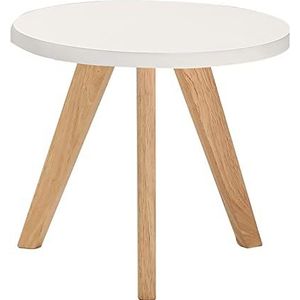 Prachtige kleine ronde tafel, eenvoudige en kleine houten salontafel, woonkamer theetafel, slaapkamer nachtkastje (kleur: A, maat: 50X61CM)