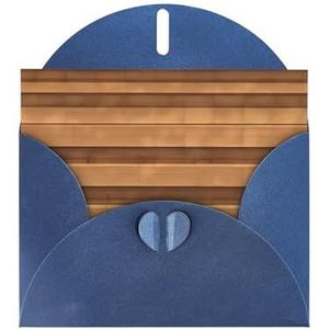 Originele houten kleur textuur wenskaart, blanco kaart met envelop, 4x6 inch (ca. 10x15 cm), voor evenementen, bruiloften en verjaardagen.