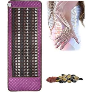 ICEMOB Natuurlijke Jade Schoonheid Toermalijn Mat - Far Infrarood Verwarmingskussen voor Full Body - Jade Matras Hot Stone Infrarood Fysieke Verwarmingskussen voor Rug Full Body,70cm*160cm