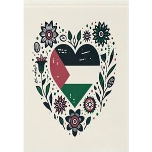 Palestijnse vlag bloementuinvlag 30,5 x 45,5 cm verticale dubbelzijdige welkomstvlag voor buitendecoratie