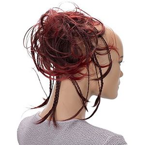 CAISHA XXL Haarstukje Haarwokkel Bruids Kapsel Opgestoken Volumineus Golvend Knoet Rood Mix G9D