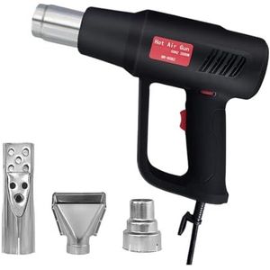2000W Elektrisch Heteluchtpistool Industrieel Dubbel Windsnelheid Temperatuurgestuurd Gebouw Föhn Warmtepistoolmondstuk Krachtige Motor