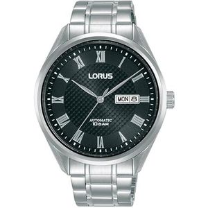 Lorus Men's Automatic Watch with Day/Date, Stainless Steel Band, Black Dial RL429BX9
