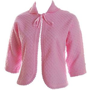 Gebreide Dames Bed Jacket Night Sleep Lounge Geborduurd Blauw Groen Roze UK Gemaakt