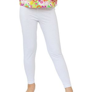 M.T.R. Lange legging van katoen voor kinderen/meisjes, wit, 110 cm